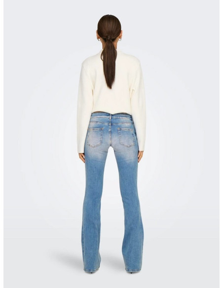 Pantalón vaquero cintura baja .ONLBLUSH LW FLARED DNM