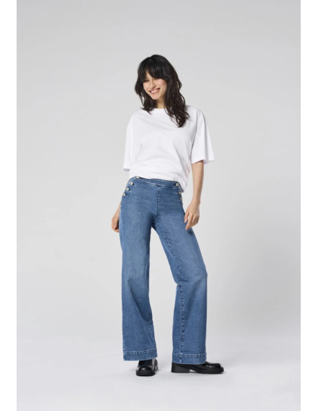 Vaquero ancho. ONLMADISON HW BUTTON WIDE DNM GEN769NOOS