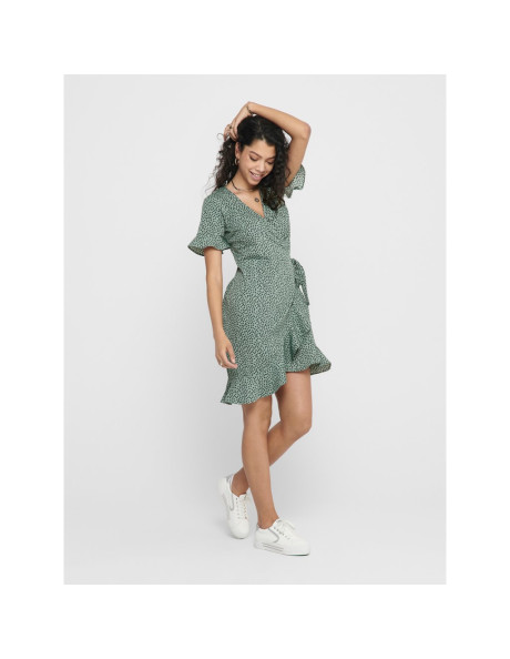 Vestido corto lazada . ONLOLIVIA S/S WRAP DRESS WVN NOOS