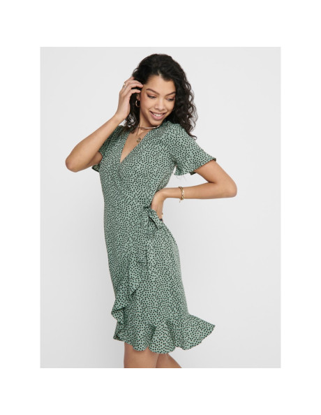 Vestido corto lazada . ONLOLIVIA S/S WRAP DRESS WVN NOOS