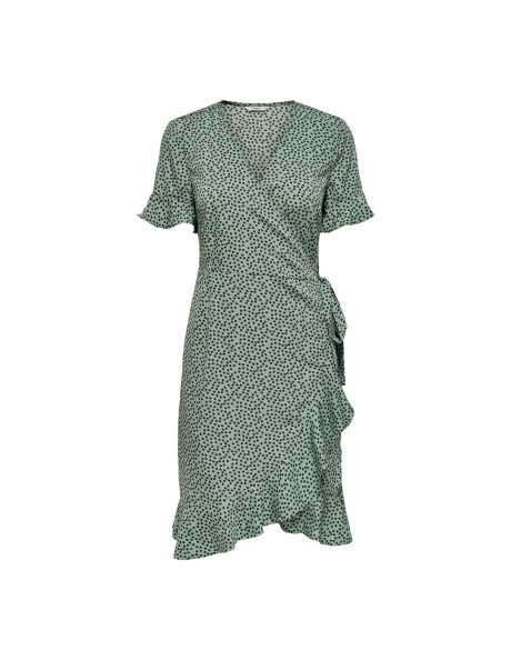 Vestido corto lazada . ONLOLIVIA S/S WRAP DRESS WVN NOOS