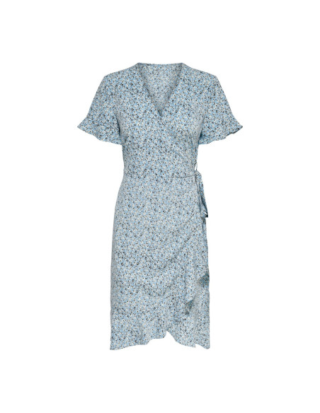 Vestido corto lazada . ONLOLIVIA S/S WRAP DRESS WVN NOOS