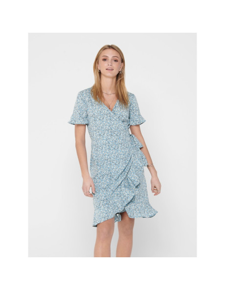 Vestido corto lazada . ONLOLIVIA S/S WRAP DRESS WVN NOOS