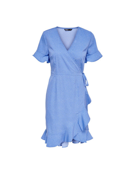 Vestido corto lazada . ONLOLIVIA S/S WRAP DRESS WVN NOOS