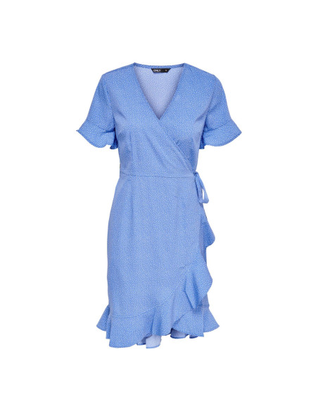 Vestido corto lazada . ONLOLIVIA S/S WRAP DRESS WVN NOOS