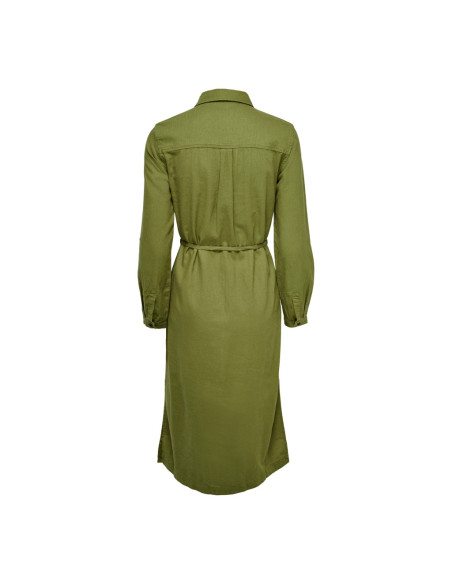 ONLCARO LS LINEN BL L SHIRT DRESS CC PNT