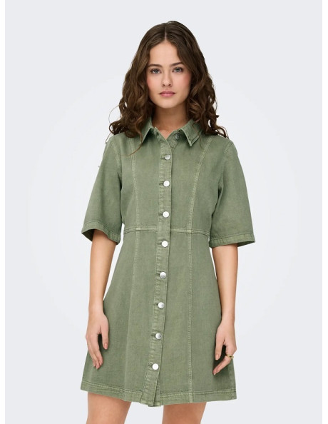 Vestido vaquero. ONLSILLA 2/4 SHORT BUTTON DRESS CC PNT
