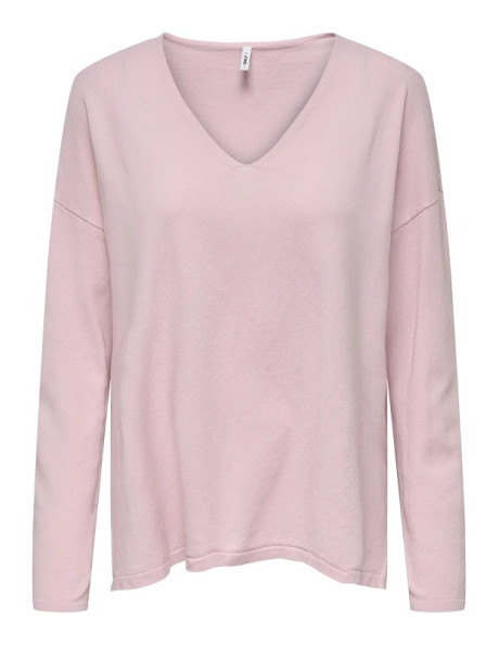 Jersey punto fino . ONLCHIANTI LIFE LS V-NECK KNT MOCH