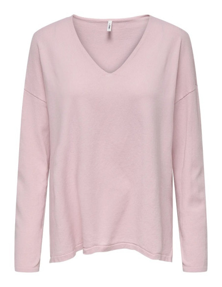 Jersey punto fino . ONLCHIANTI LIFE LS V-NECK KNT MOCH