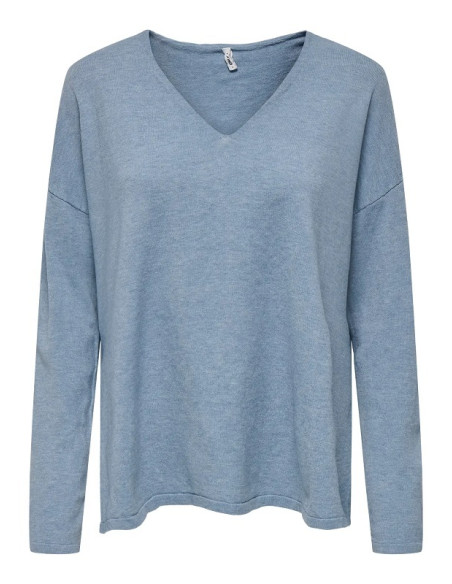 Jersey punto fino . ONLCHIANTI LIFE LS V-NECK KNT MOCH