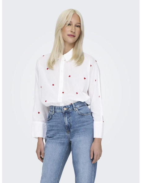 Camisa . ONLNEW LINA GRACE LS EMB SHIRT NOOS WVN