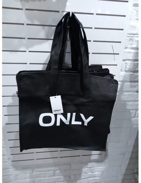 ONLSHOPPING BAG BLACK SOLID