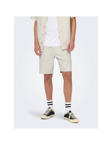 ONSEDGE ECRU 6558 PIM DNM SHORTS