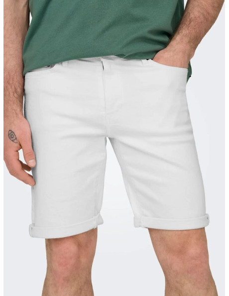 Bermuda blanca . ONSPLY WHITE 9297 AZG DNM SHORTS NOOS