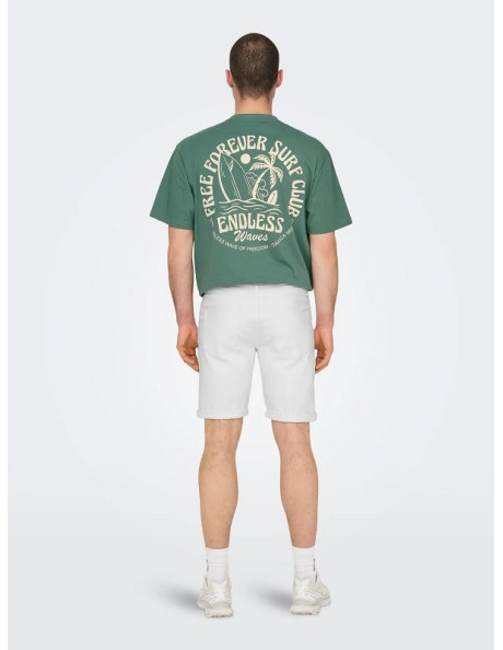 Bermuda blanca . ONSPLY WHITE 9297 AZG DNM SHORTS NOOS