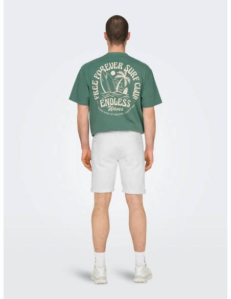 Bermuda blanca . ONSPLY WHITE 9297 AZG DNM SHORTS NOOS