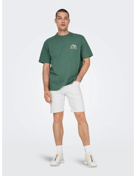 Bermuda blanca . ONSPLY WHITE 9297 AZG DNM SHORTS NOOS