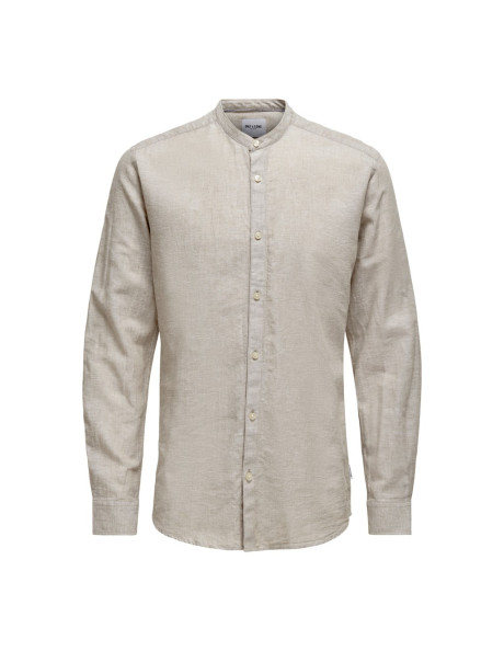 Camisa lino cuello mao . ONSCAIDEN LS SOLID LINEN MAO SHIRT