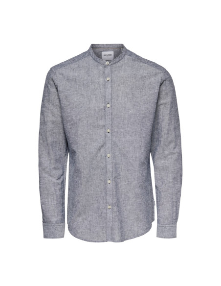 Camisa lino cuello mao . ONSCAIDEN LS SOLID LINEN MAO SHIRT