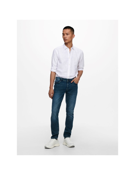 Camisa . ONSCAIDEN LIFE LS SOLID LINEN SHIRT NOOS