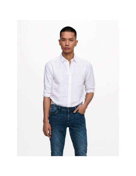 Camisa . ONSCAIDEN LIFE LS SOLID LINEN SHIRT NOOS