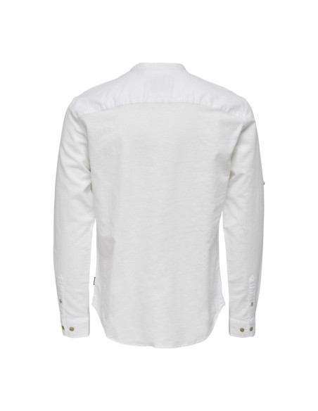 ONSCAIDEN LS HALFPLACKT LINEN SHIRT NOOS