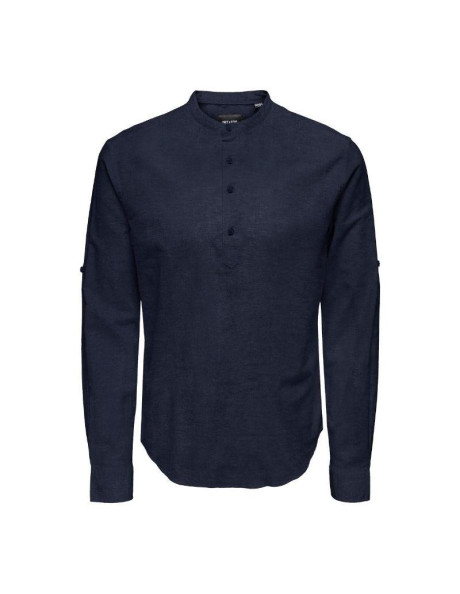 ONSCAIDEN LS HALFPLACKT LINEN SHIRT NOOS