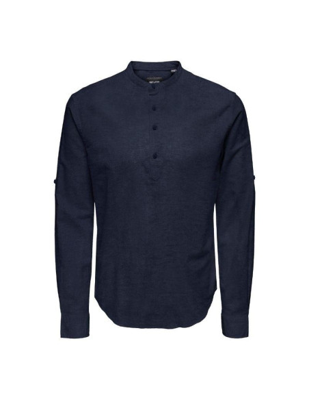 ONSCAIDEN LS HALFPLACKT LINEN SHIRT NOOS