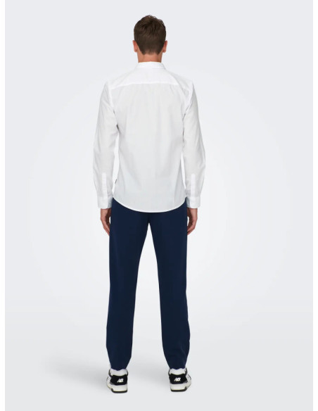 Camisa sons .ONSSANE LIFE SLIM LS SOLID POPLIN