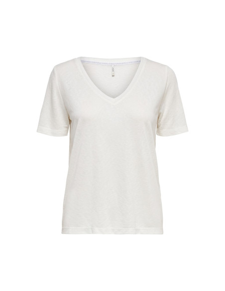 Camiseta cuello pico.ONLELISE S/S V-NECK TOP JRS
