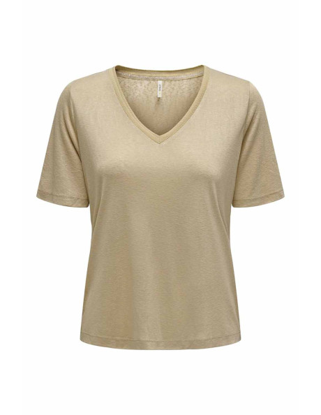 Camiseta cuello pico.ONLELISE S/S V-NECK TOP JRS