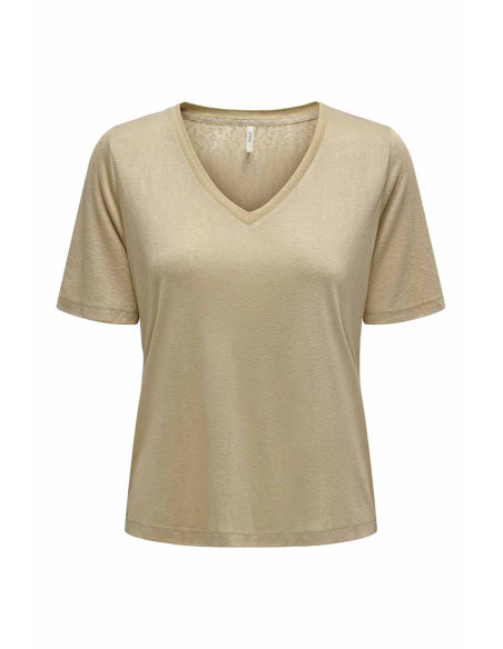 Camiseta cuello pico.ONLELISE S/S V-NECK TOP JRS