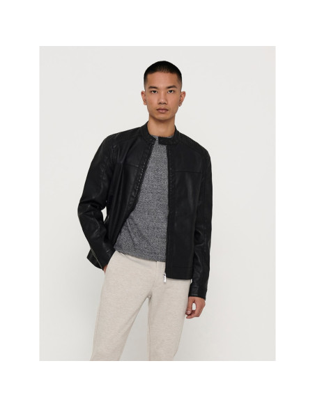 Cazadora polipiel. ONSMIKE PU RACER JACKET OTW VD