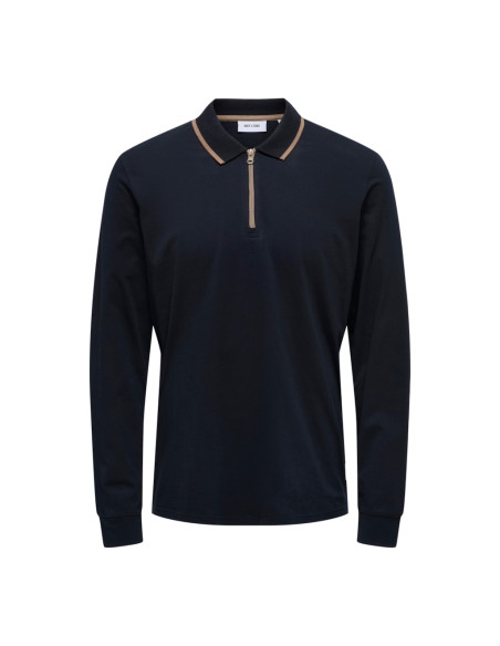 ONSBOOKER REG LS HALF ZIP POLO