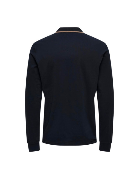 ONSBOOKER REG LS HALF ZIP POLO