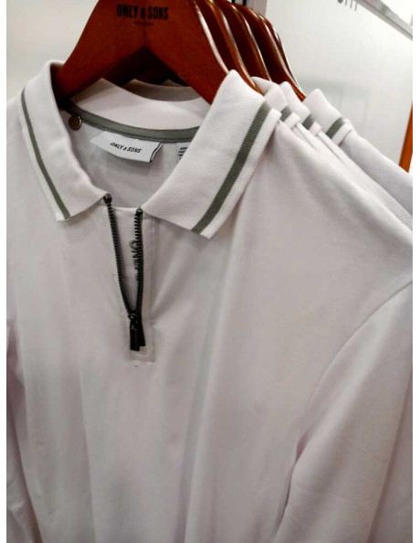 ONSBOOKER REG LS HALF ZIP POLO