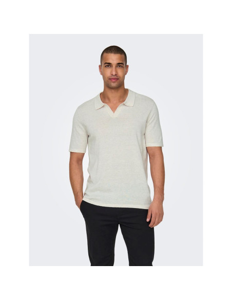 ONSDINO REG 14 LINEN SS POLO KNIT