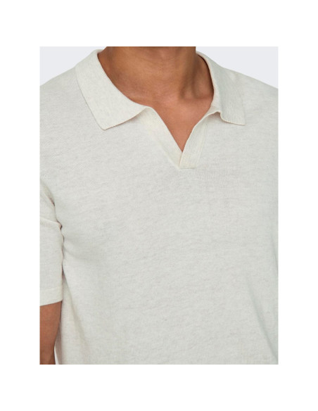 ONSDINO REG 14 LINEN SS POLO KNIT