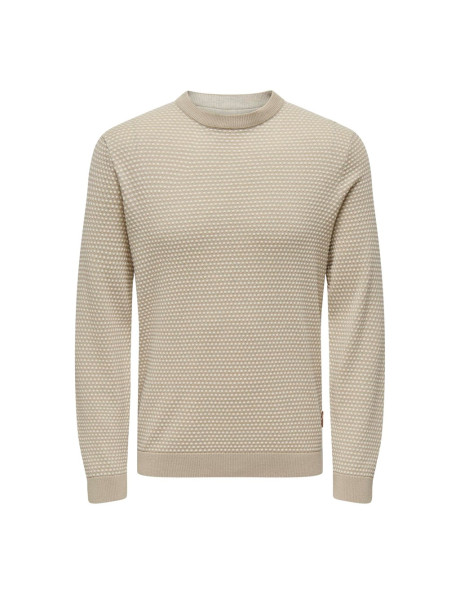 ONSTAPA REG 12 STRUC LS CREW KNIT NOOS