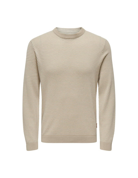 ONSTAPA REG 12 STRUC LS CREW KNIT NOOS