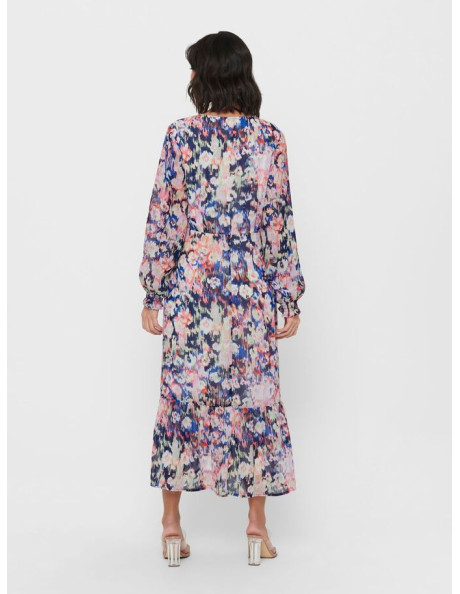 ONLZOE  L/S MIDI DRESS IT WVN