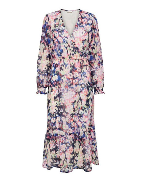 ONLZOE  L/S MIDI DRESS IT WVN