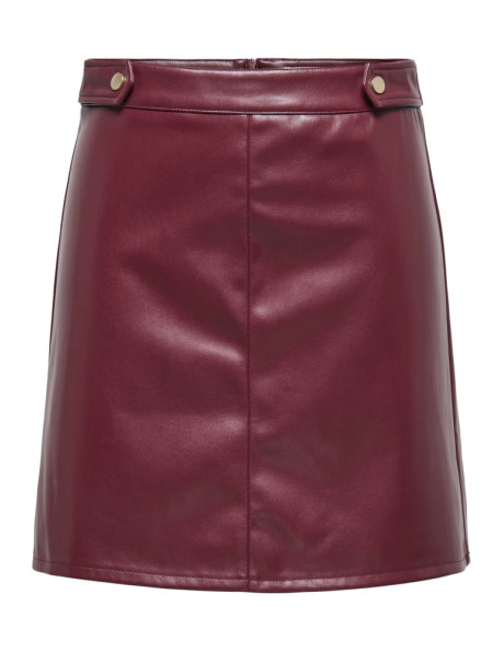 Falda corta polipiel . ONLISABEL HW FAUX LEATHER SKIRT PNT