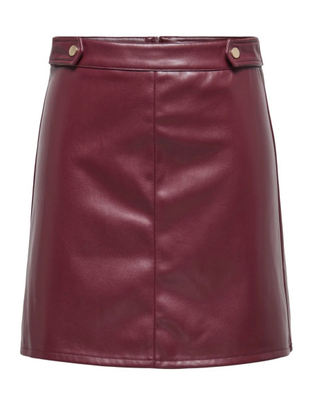 Falda corta polipiel . ONLISABEL HW FAUX LEATHER SKIRT PNT