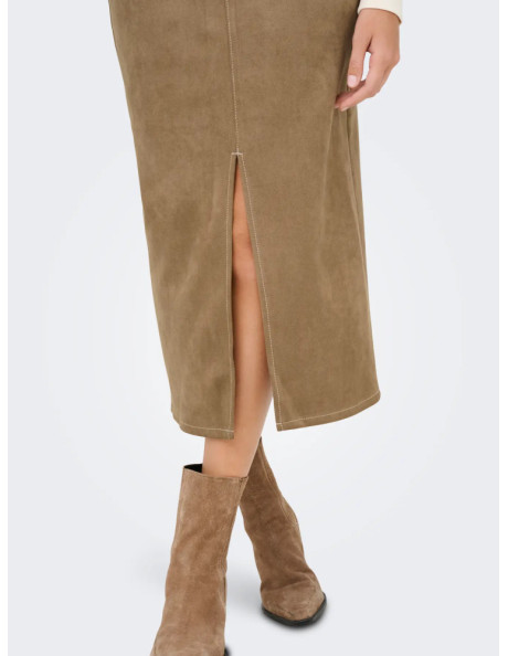 Falda larga antelina . ONLSTINA LIFE MW FAUX SUEDE SKIRT PNT 2