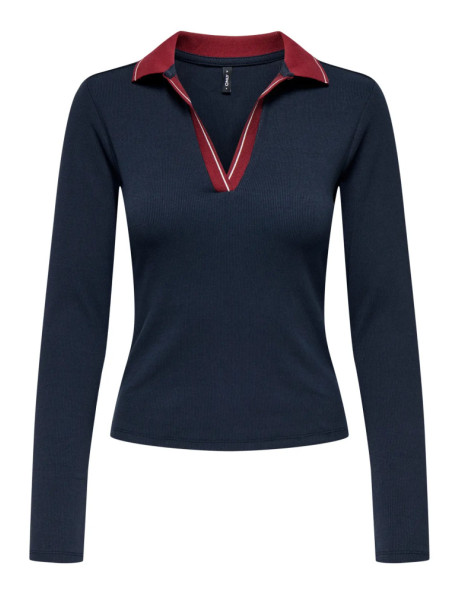 Polo  manga larga . ONLHADLEIGH L/S CONTRAST POLO TOP JRS