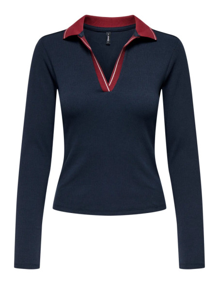 Polo  manga larga . ONLHADLEIGH L/S CONTRAST POLO TOP JRS