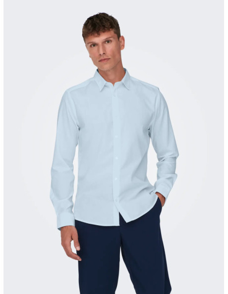 Camisa sons .ONSSANE LIFE SLIM LS SOLID POPLIN