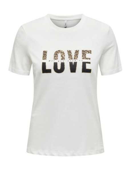 Camiseta . ONLTANYA LIFE REG S/S LEO PRINT TOP JRS