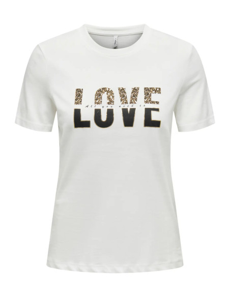 Camiseta . ONLTANYA LIFE REG S/S LEO PRINT TOP JRS